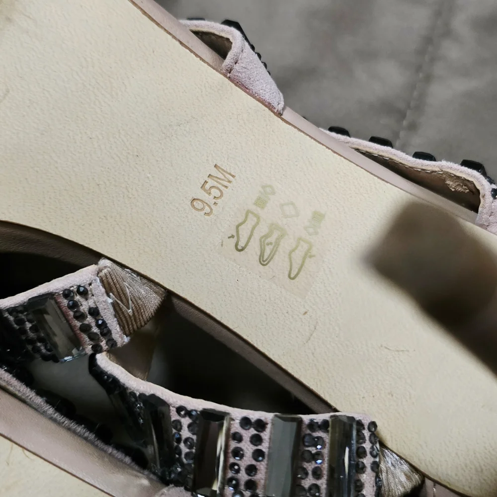 Steve Madden Women's Strappy Heels - Nude and Silver